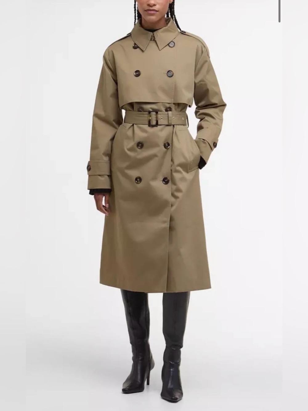 Barbour Aoife Belted Water Resistant Trench Coat - Picture 8 of 13